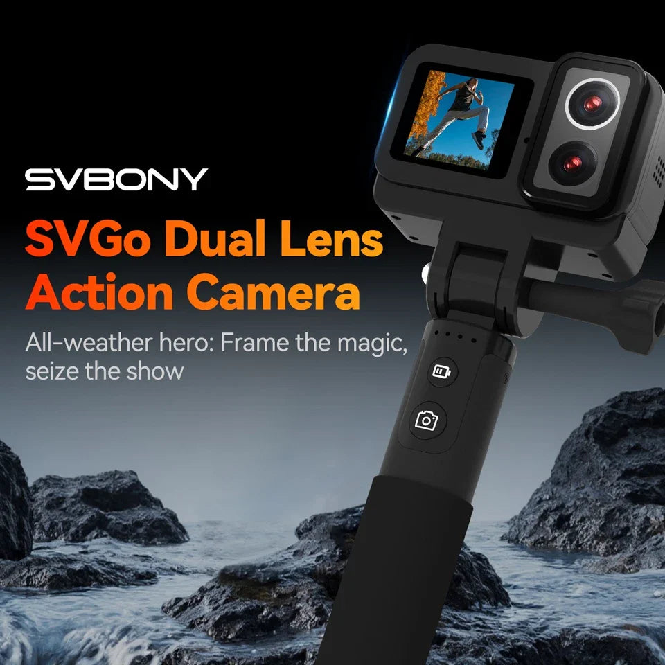 lack Friday SVBONY SVGo Action Camera 4K Waterproof for Diving Cycling Surfing